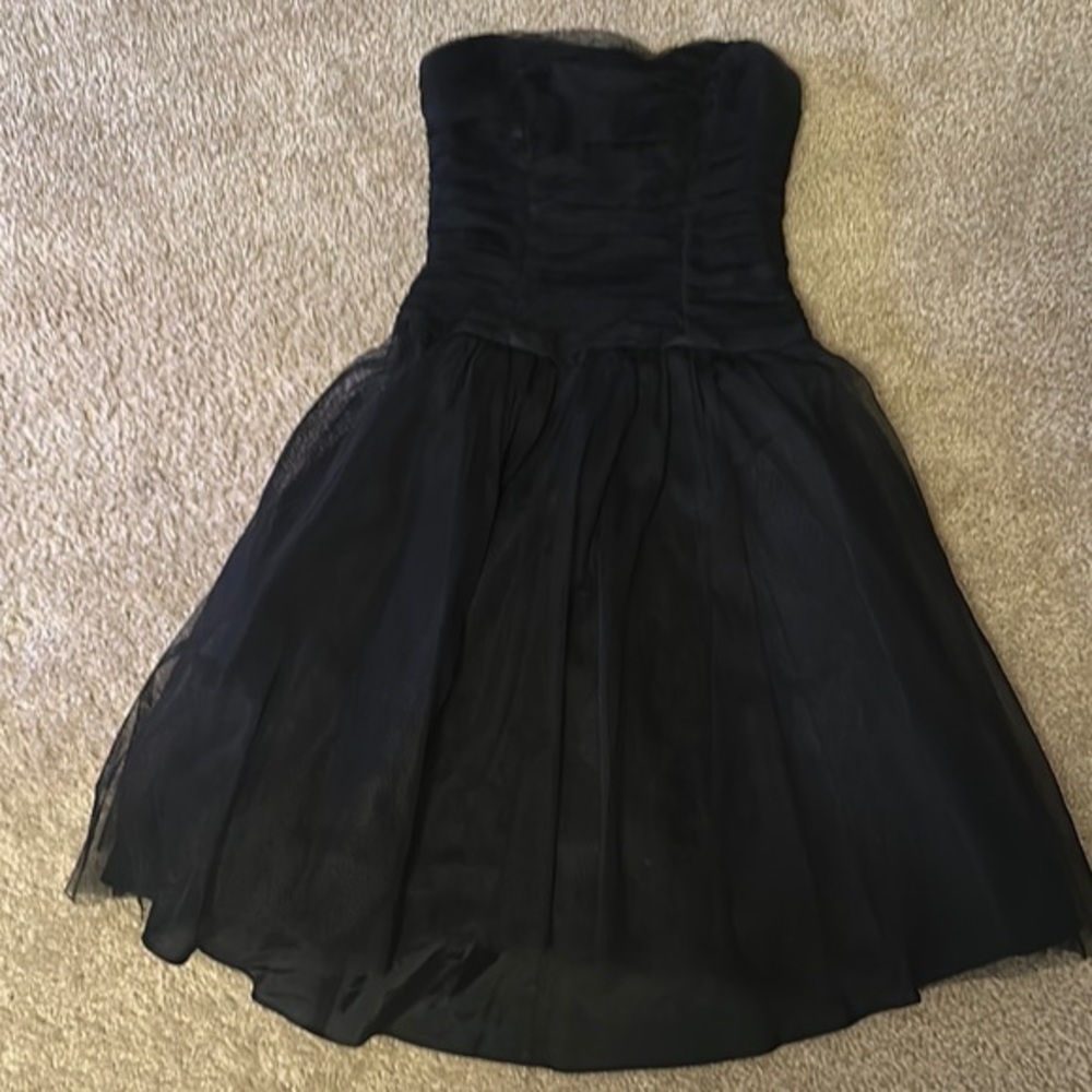 Nicole Miller Collection Strapless Black Party Cocktail Dress Size 2